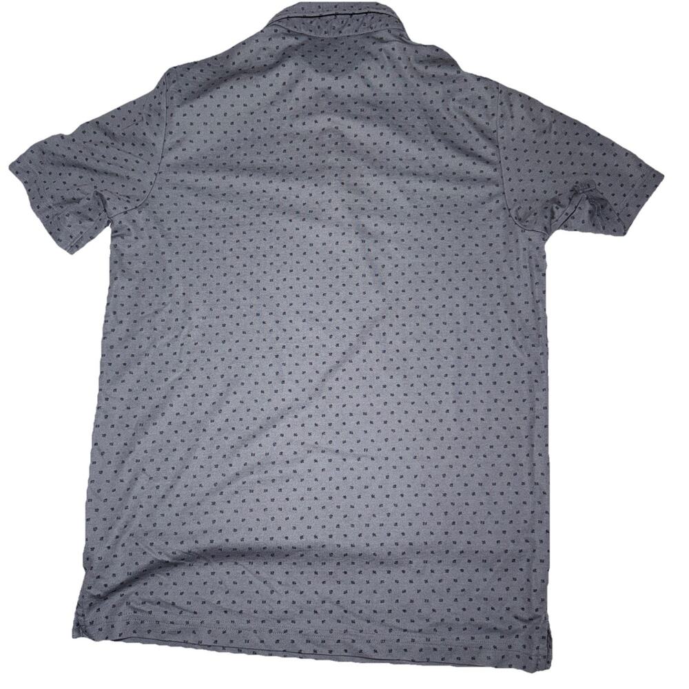 Travis Mathew Polo Shirt Men's Sz Large Grey All Over Print Golf Performance - Picture 6 of 6